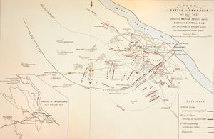 Plan de la bataille de CawnPoor, 1883